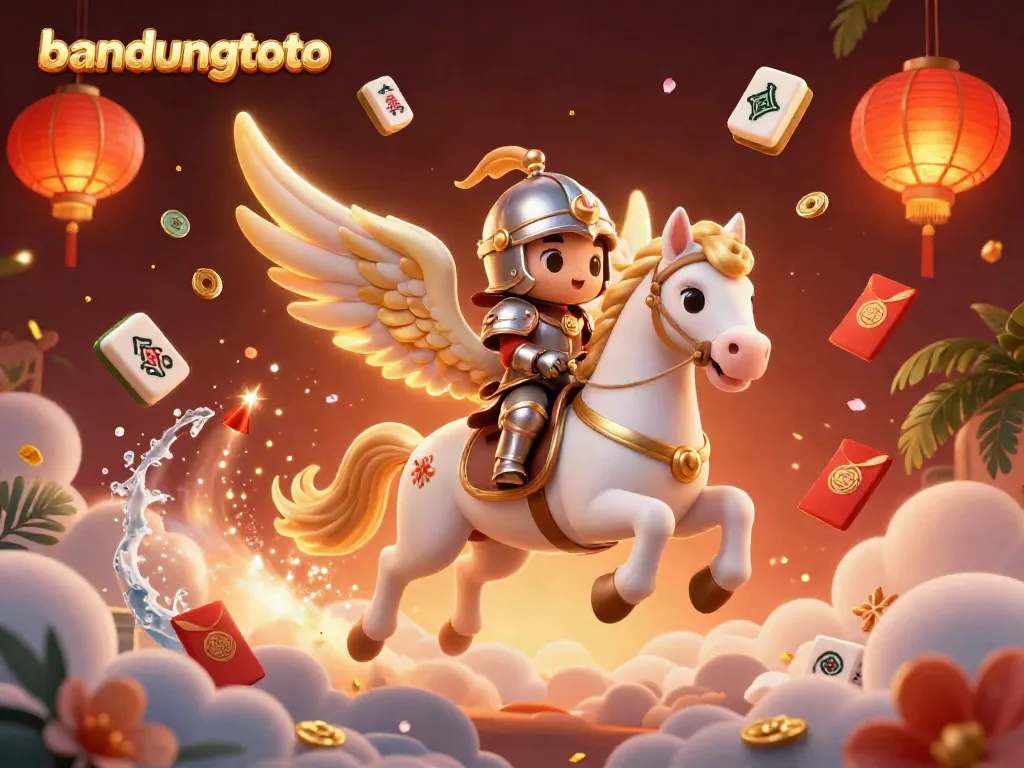 Experience the thrilling excitement of bandungtoto with dynamic gaming elements and a majestic celestial steed.