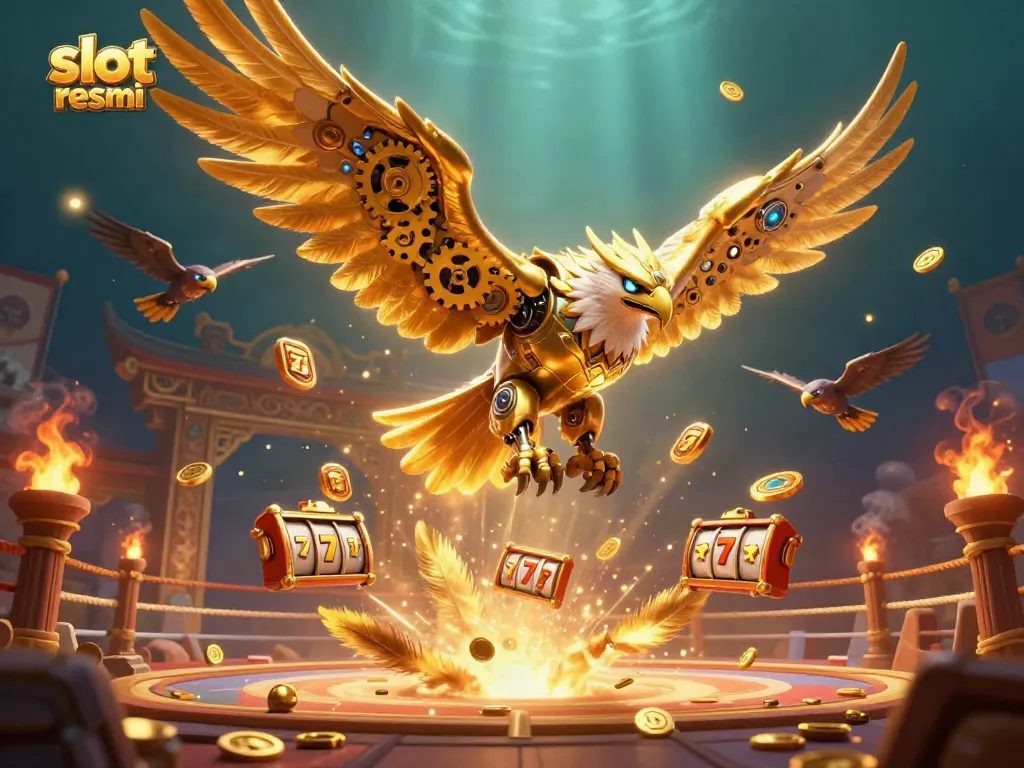 Experience exhilarating wins with slot resmi amidst vibrant 3D gaming action.