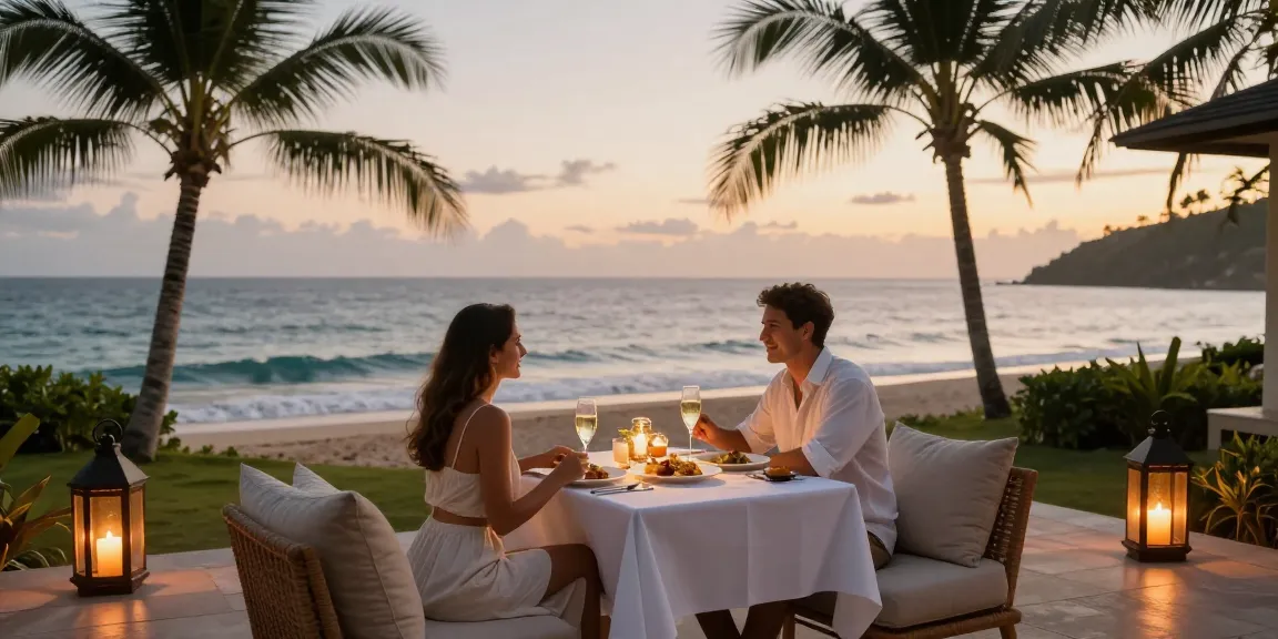 Pengalaman makan malam romantis di resort mewah dengan pemandangan laut, LUXURY 777.